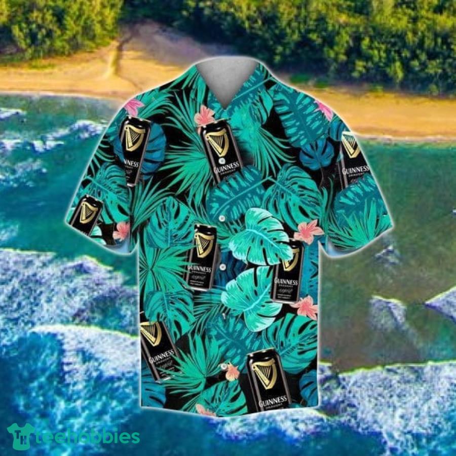 Green Tropical Palm Guinness Beer Hawaii Shirt Product Photo 1