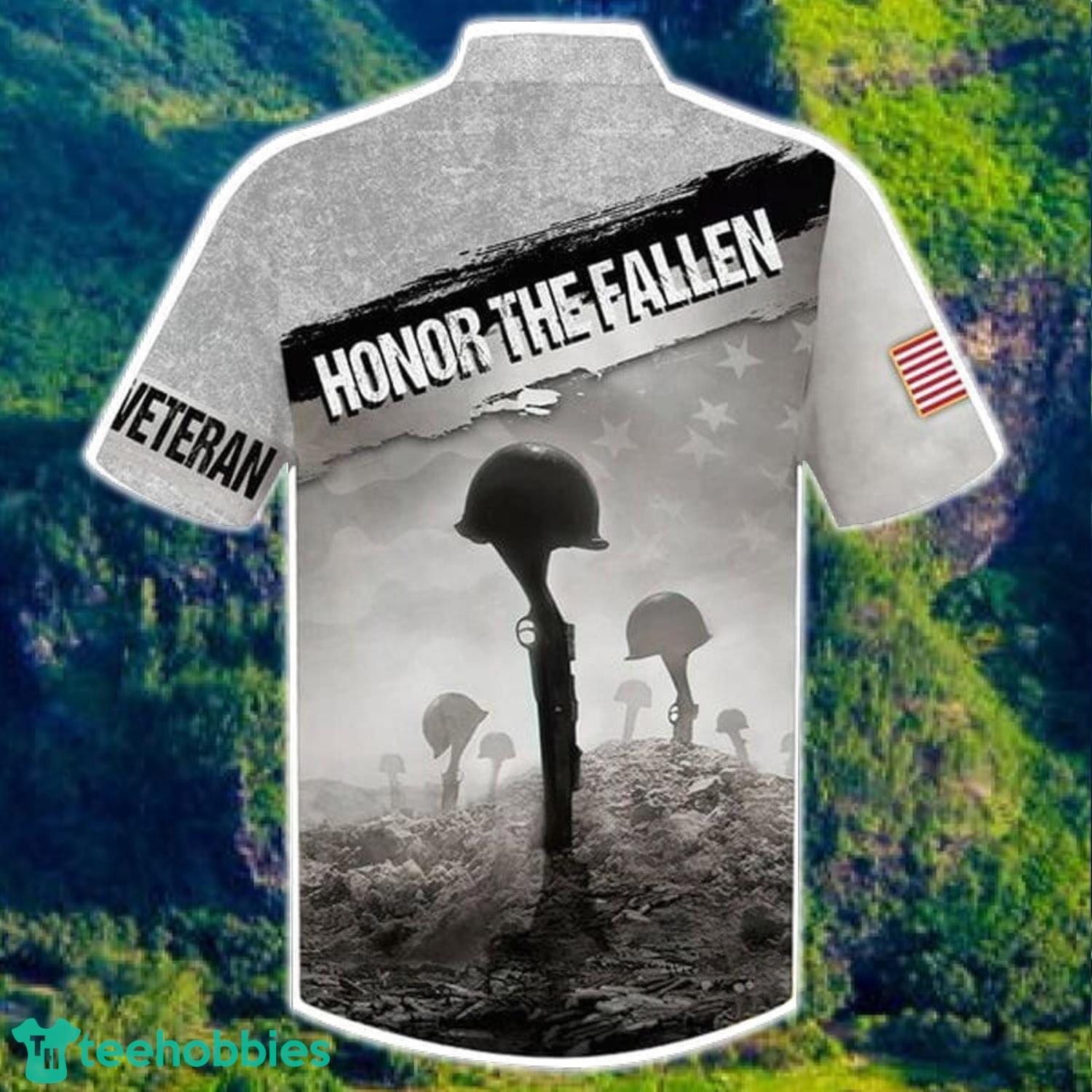 Grey Honor The Fallen Veteran Hawaii Shirt Product Photo 1