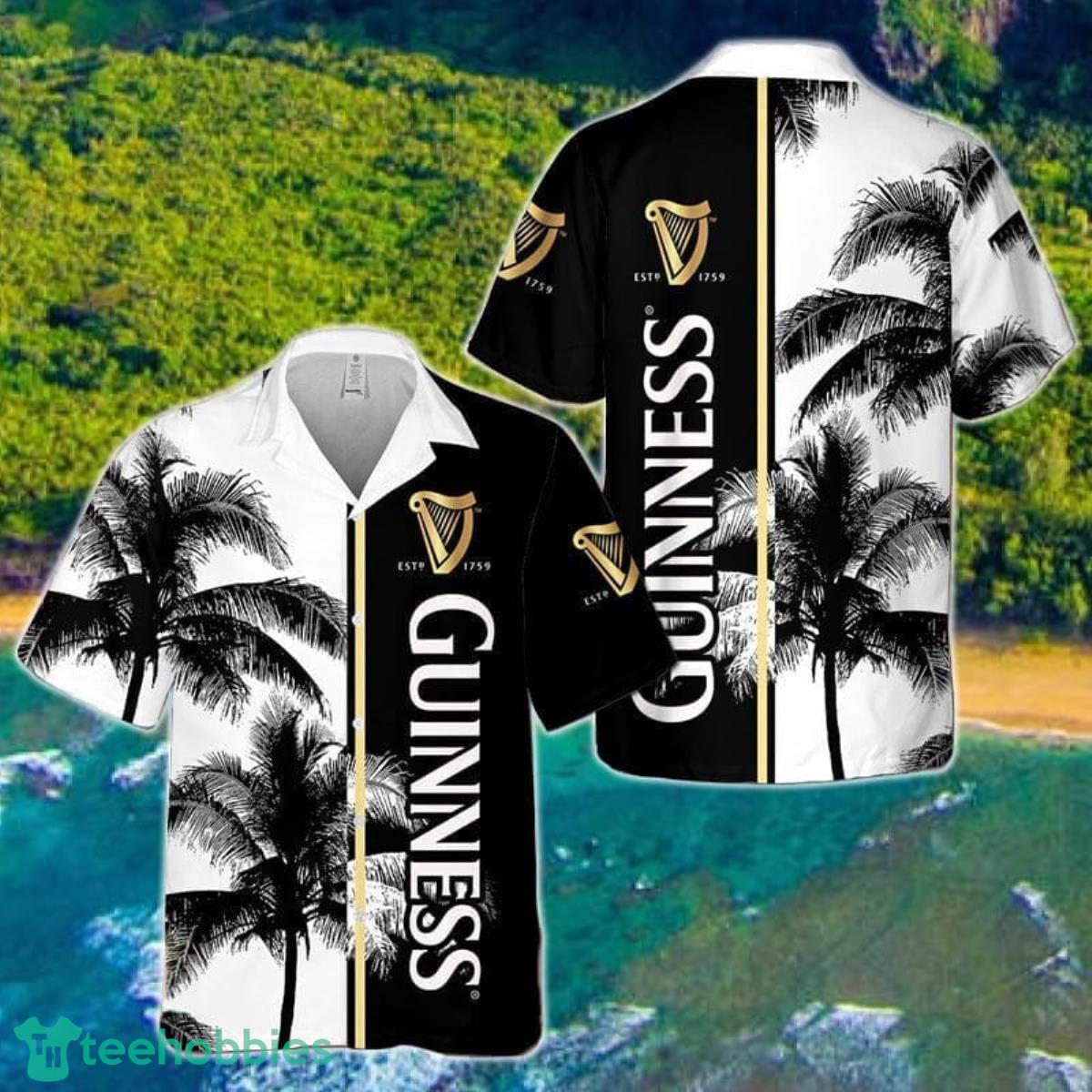 Guinness Beer Tropical Coconut Trees Hawaiian Shirt Gift Ideas 2023 Product Photo 1