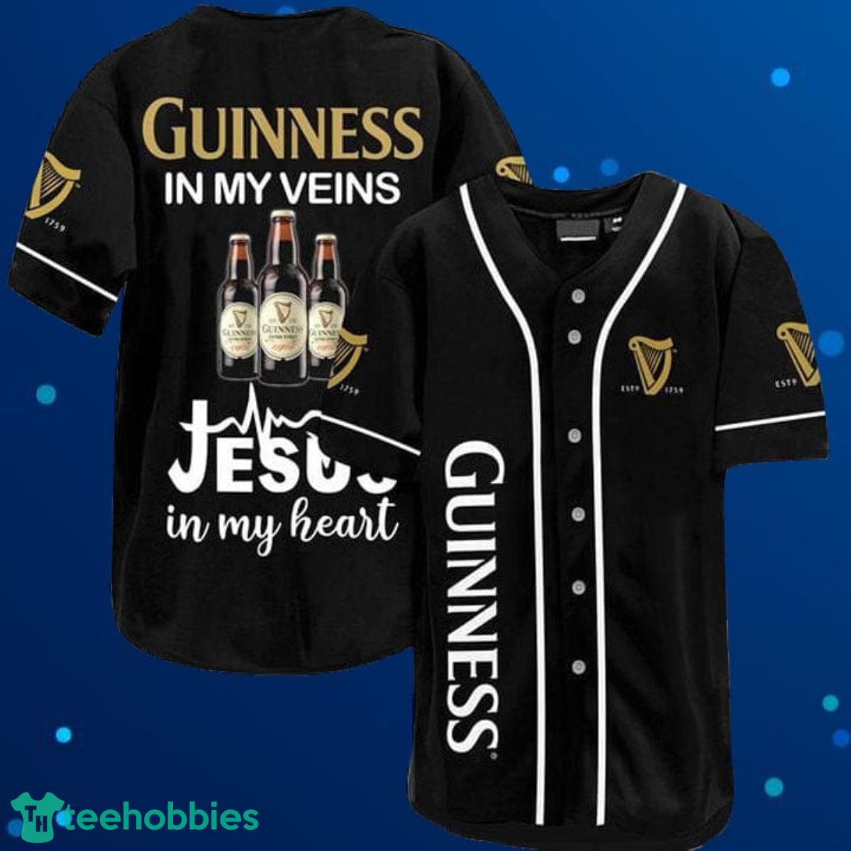 Guinness In My Veins Baseball Jersey Shirt Product Photo 1