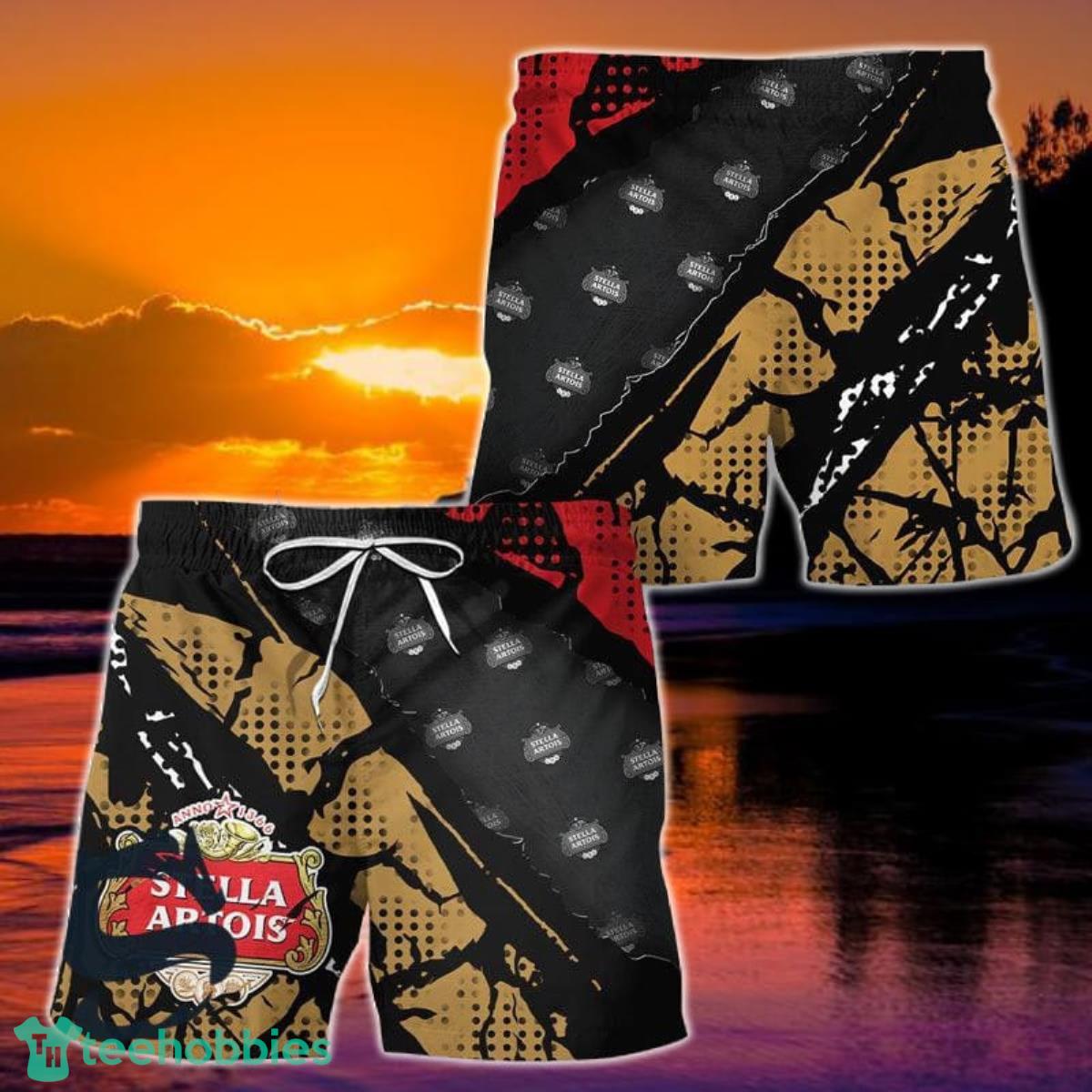 Halftone Stella Artois Hawaii Shorts Product Photo 1