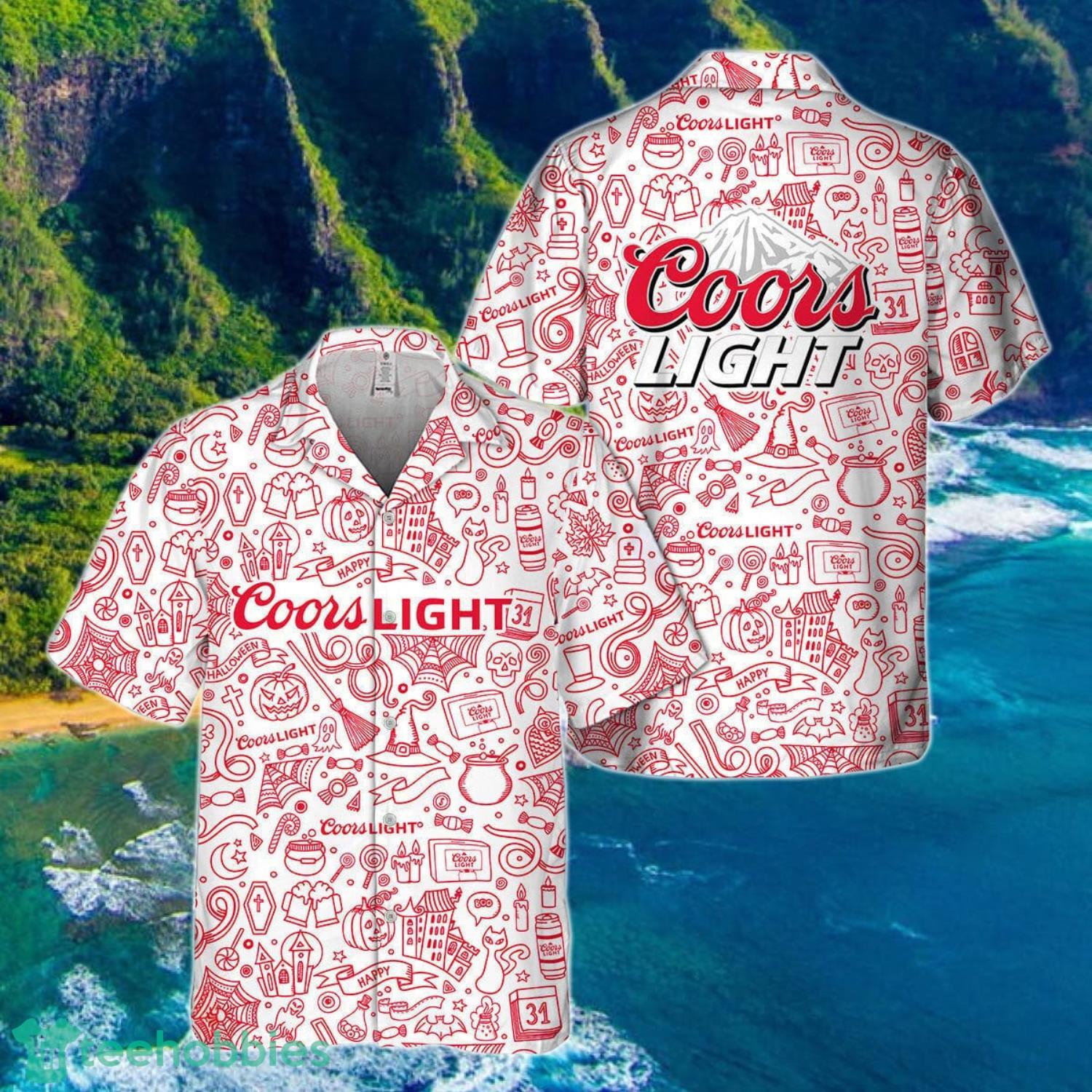 Happy Halloween Doodle Art Coors Light Hawaiian Shirt Gift Ideas 2023 Product Photo 1