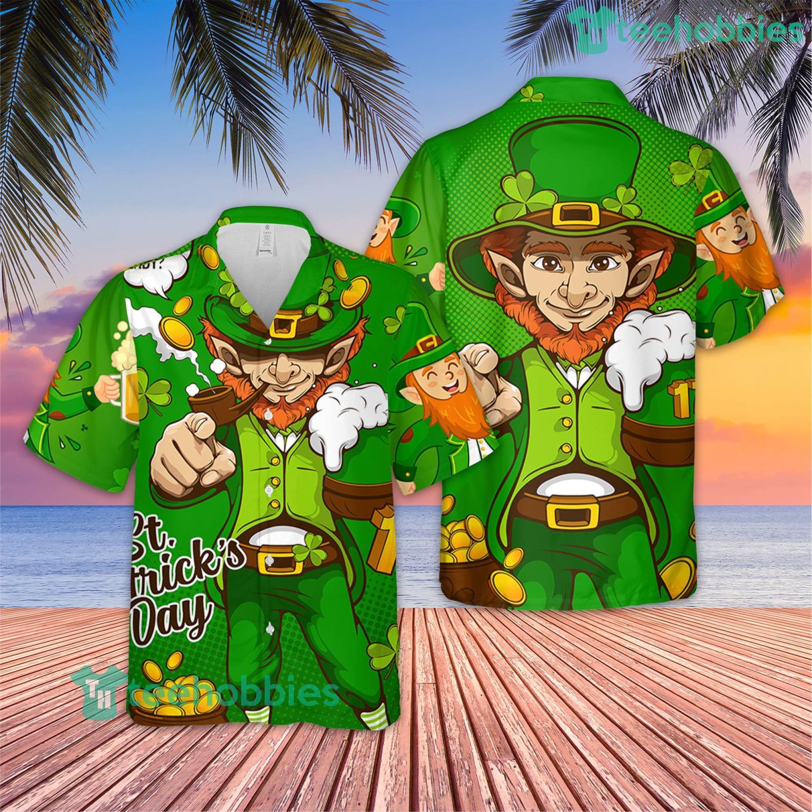 Happy St Patrick Day 17 Gold Hawaiian Shirt St. Paddy's Holiday Aloha Beach Shirt Hawaii Shirt Irish Shamrock Hawaiian Shirt image Happy St Patrick Day 17 Gold Hawaiian Shirt St. Paddy's Holiday Aloha Beach Shirt Hawaii Shirt Irish Shamrock Hawaiian Shirt Product Photo 1