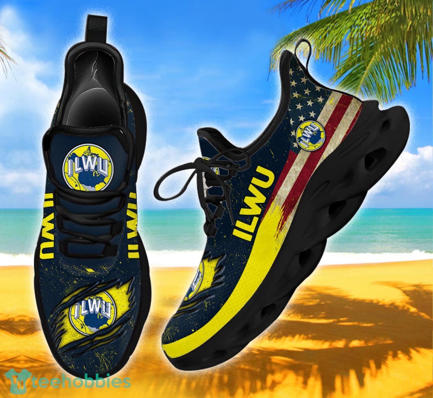 International Longshore And Warehouse Union US Flag Max Soul Shoes Running Sneakers Product Photo 1 International Longshore And Warehouse Union US Flag Max Soul Shoes Running Sneakers Product Photo 1
