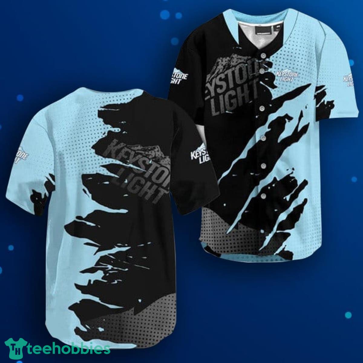 Keystone Light Metal Crack Pattern Baseball Jersey Product Photo 1