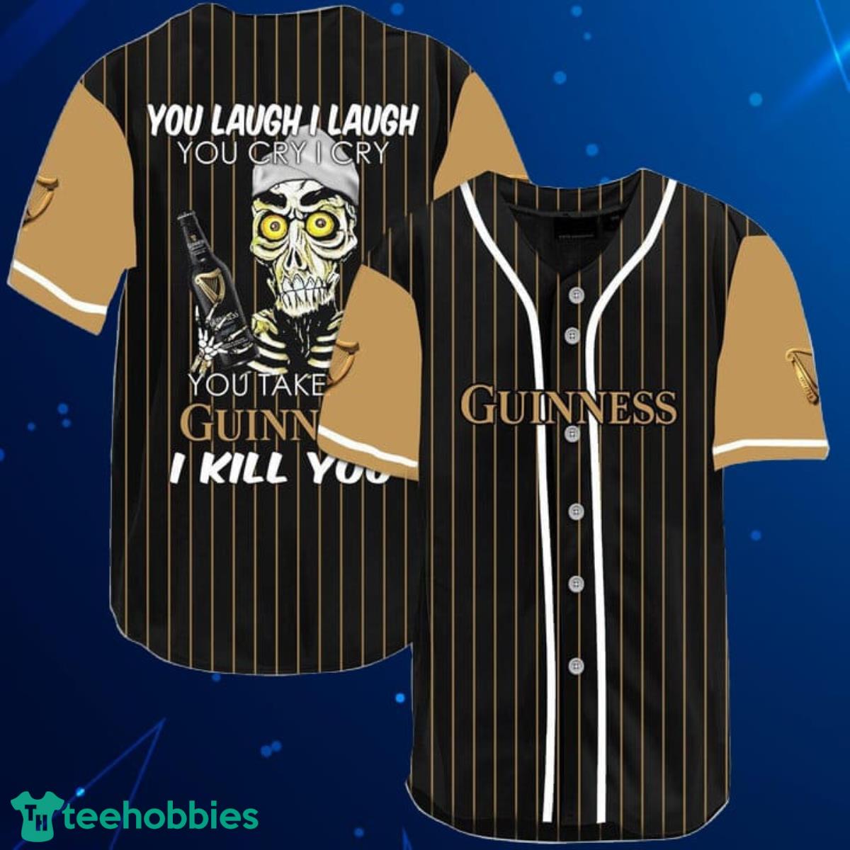 Laugh Cry Take My Guinness Beer Baseball Jersey Shirt Product Photo 1