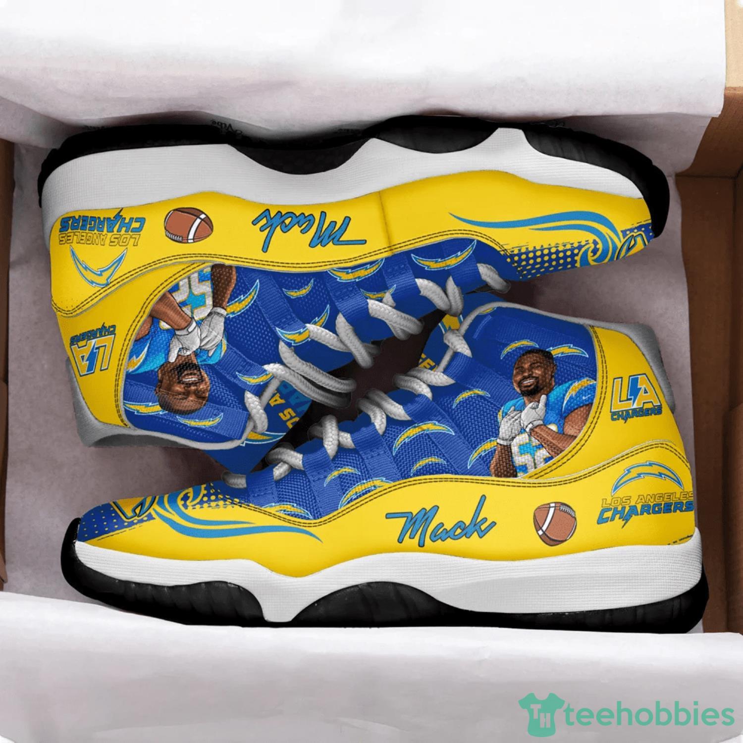 Los Angeles Chargers Khalil Mack Air Jordan 11 Shoes For Men And Women image Los Angeles Chargers Khalil Mack Air Jordan 11 Shoes For Men And Women Product Photo 2