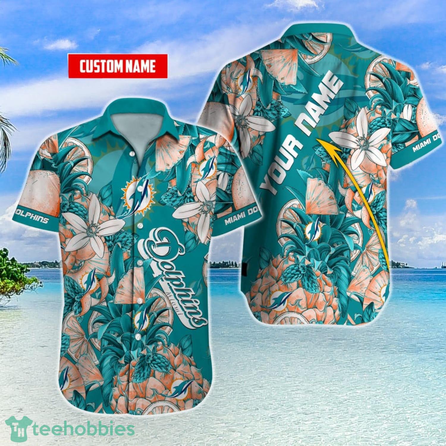 Miami Dolphins NFL Hawaiian shirt Custom Name Summer Gift