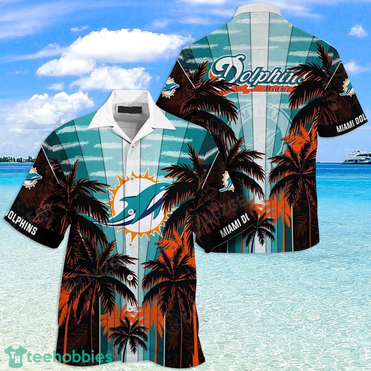 Miami Dolphins NFL Vintage Coconut Pattern Hawaiian Shirt