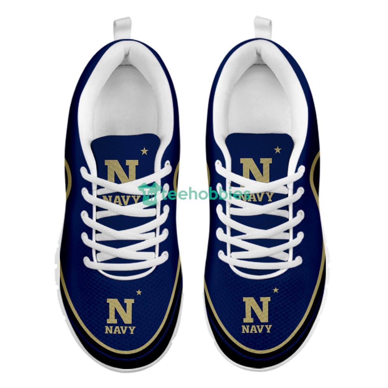 Navy Midshipmen NCAA Shoes Running Sneakers For Fans image Navy Midshipmen NCAA Shoes Running Sneakers For Fans Product Photo 3