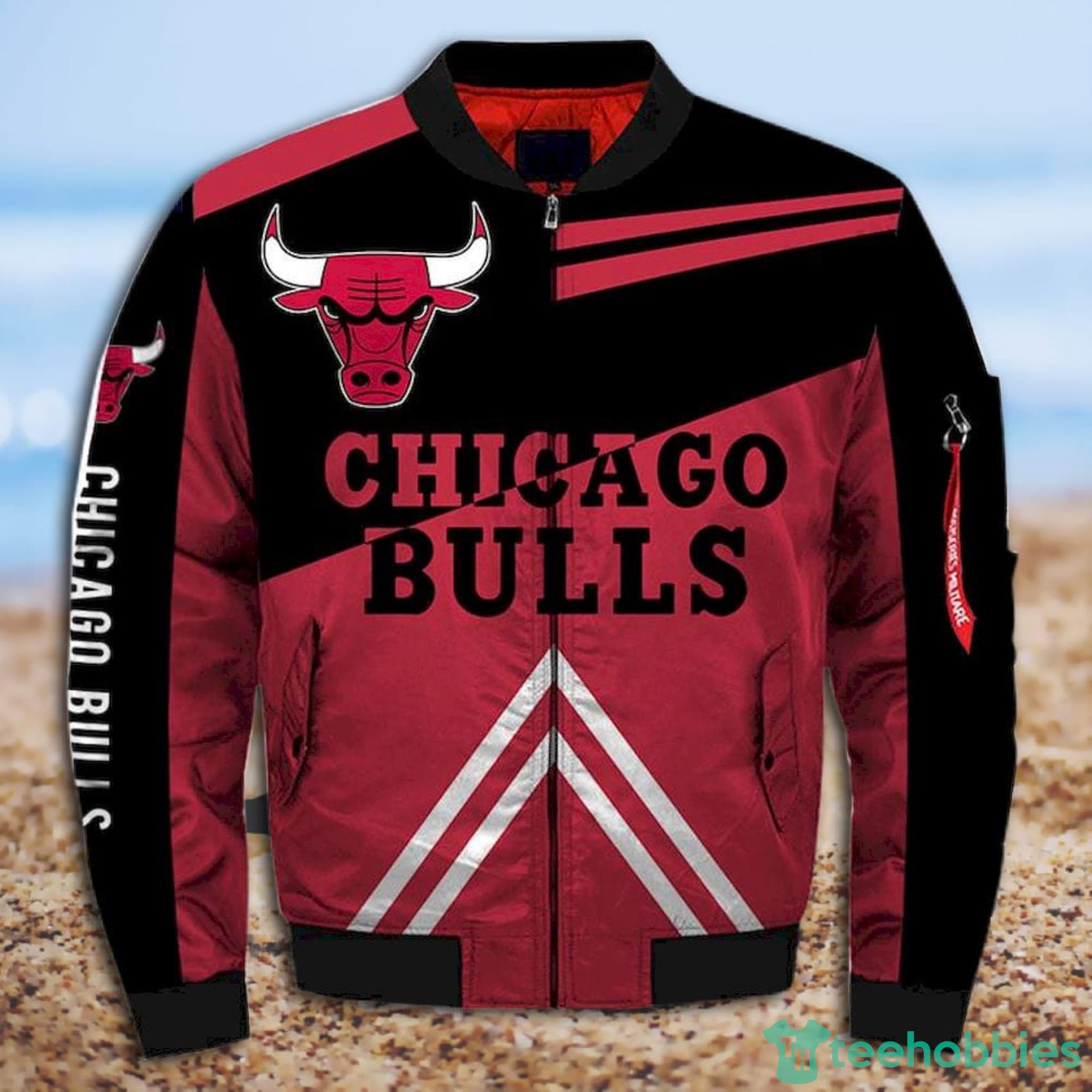 NBA Chicago Bulls Red Black Bomber Jacket Gift For Fans V5 Product Photo 1 NBA Chicago Bulls Red Black Bomber Jacket Gift For Fans V5 Product Photo 1
