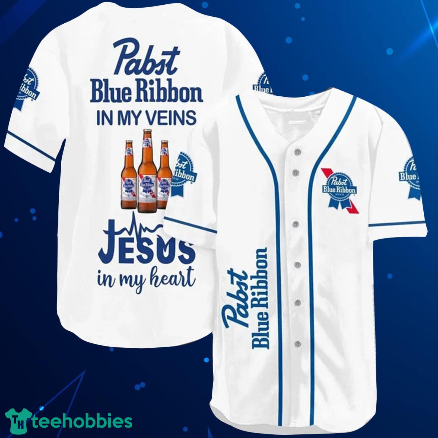 Pabst Blue Ribbon Beer Funny Design Baseball Jersey - Bring Your