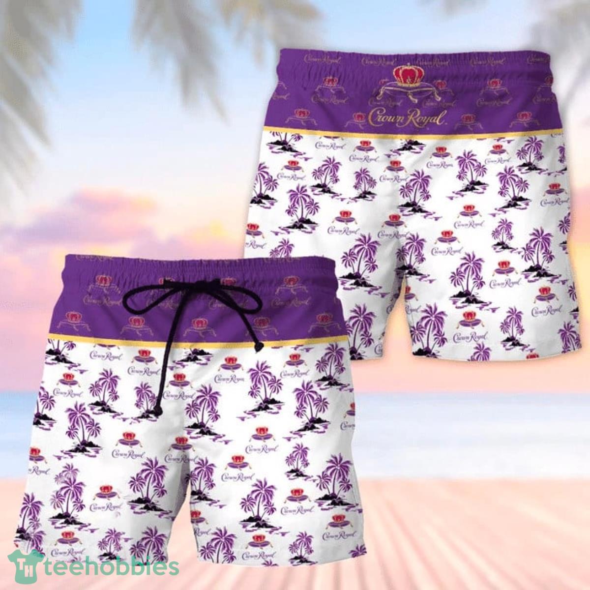 Palm Leaves Crown Royal Hawaii Shorts Product Photo 1