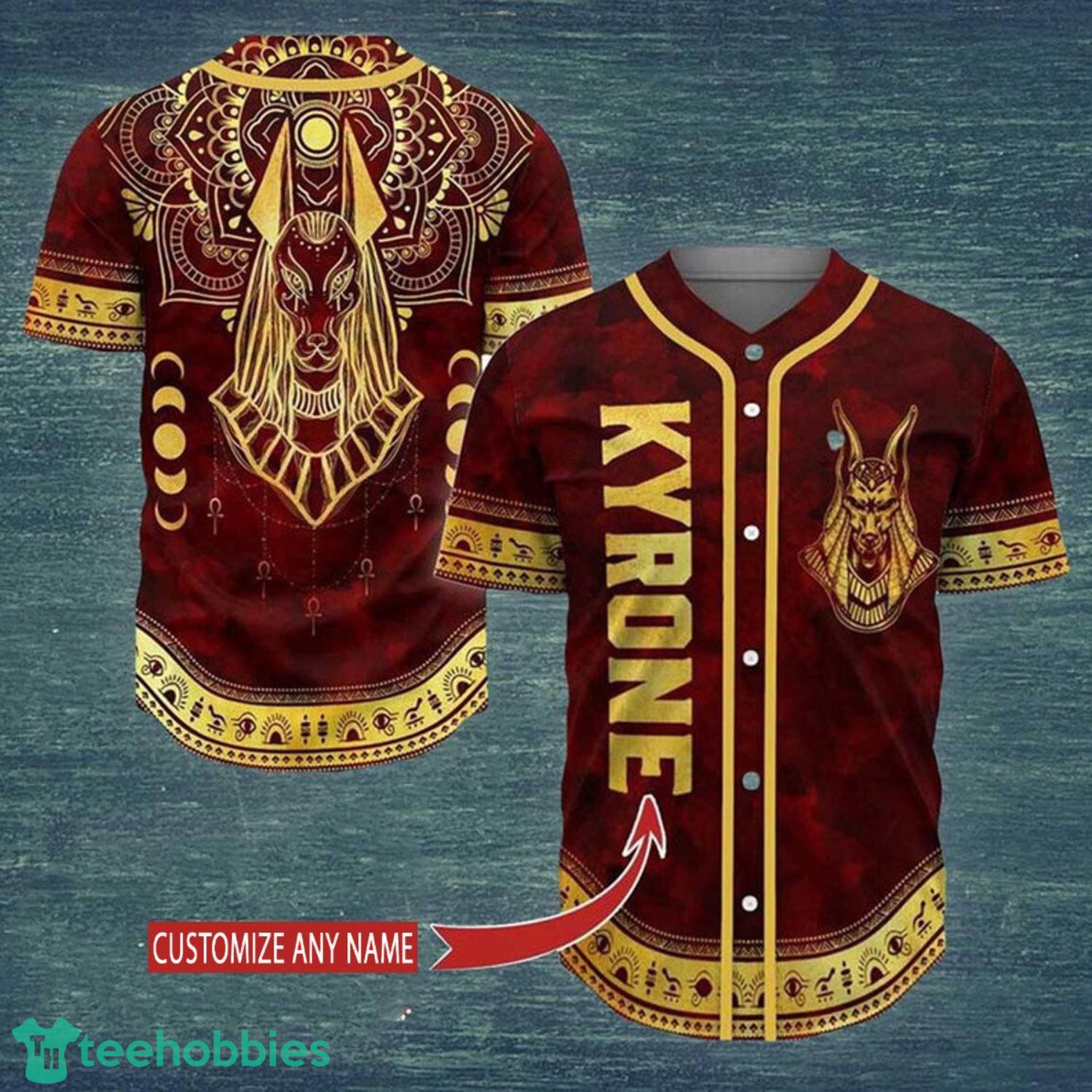 Personalized Anubis Pattern Baseball Jersey Shirt Product Photo 1