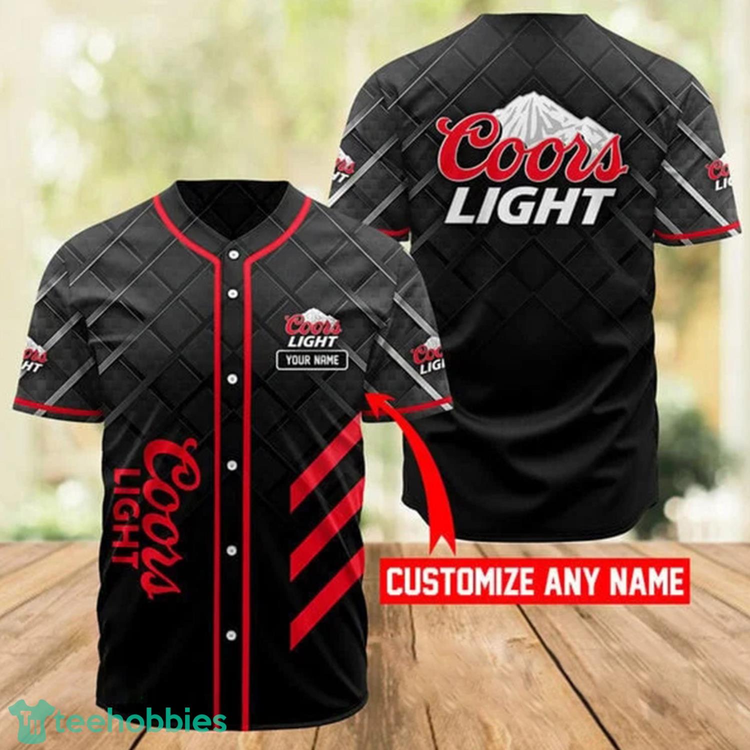 Personalized Black Coors Light Baseball Jersey Shirt Product Photo 2