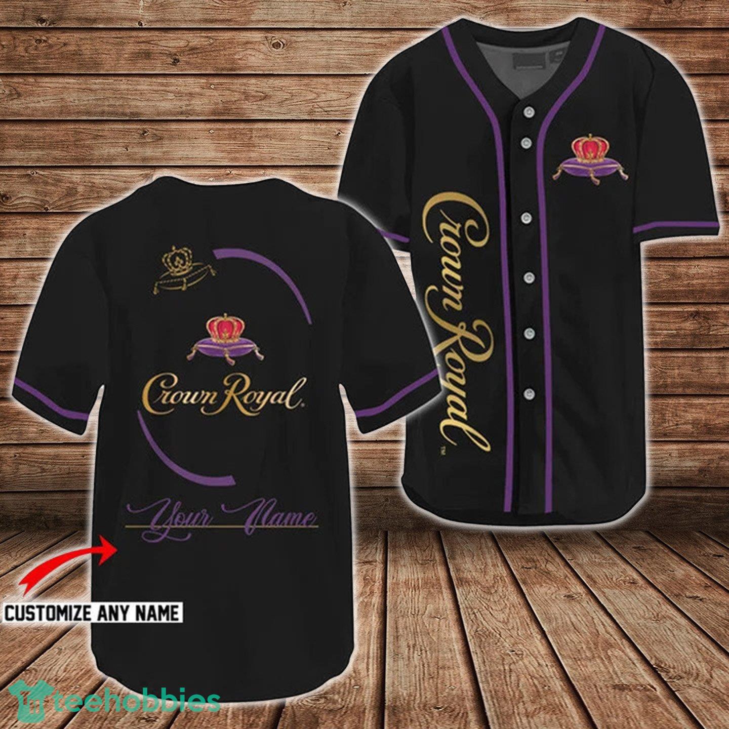 Personalized Black Crown Royal Baseball Jersey Shirt Product Photo 1