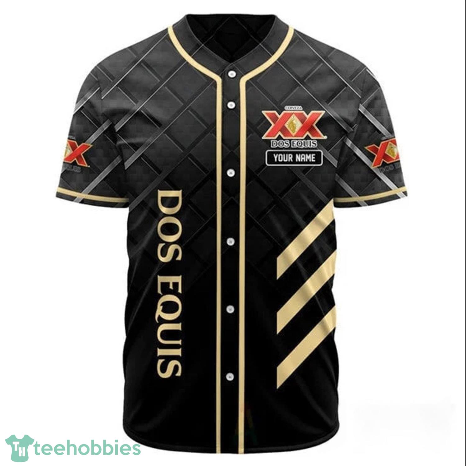 Personalized Black Dos Equis Baseball Jersey Shirt Product Photo 1