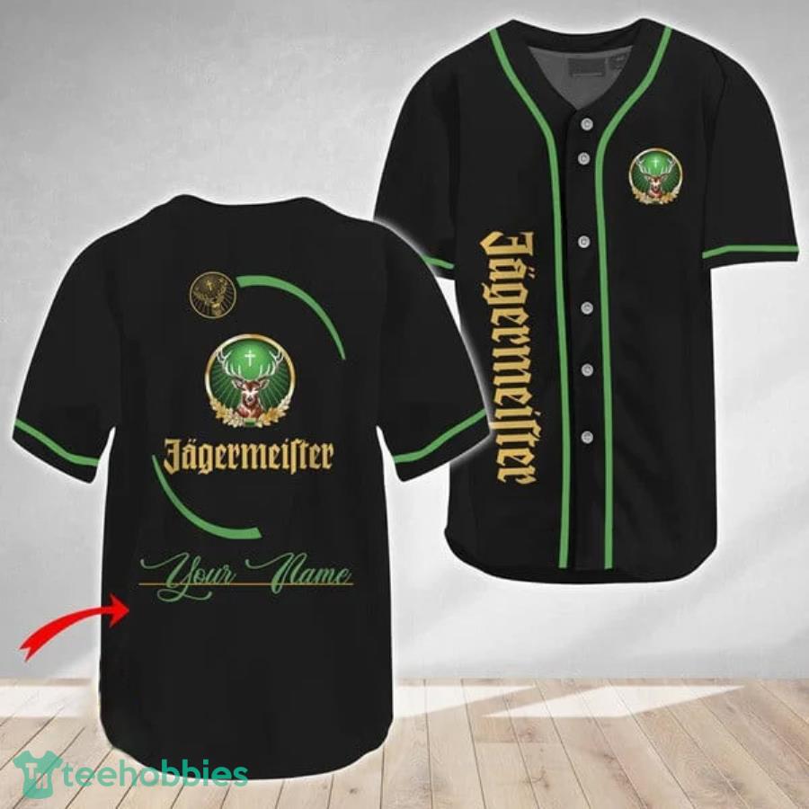 Personalized Black Jagermeister Baseball Jersey Shirt Product Photo 1