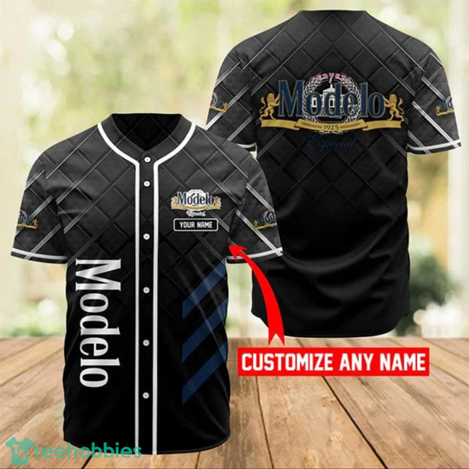 Personalized Black Modelo Beer Baseball Jersey Shirt Product Photo 2