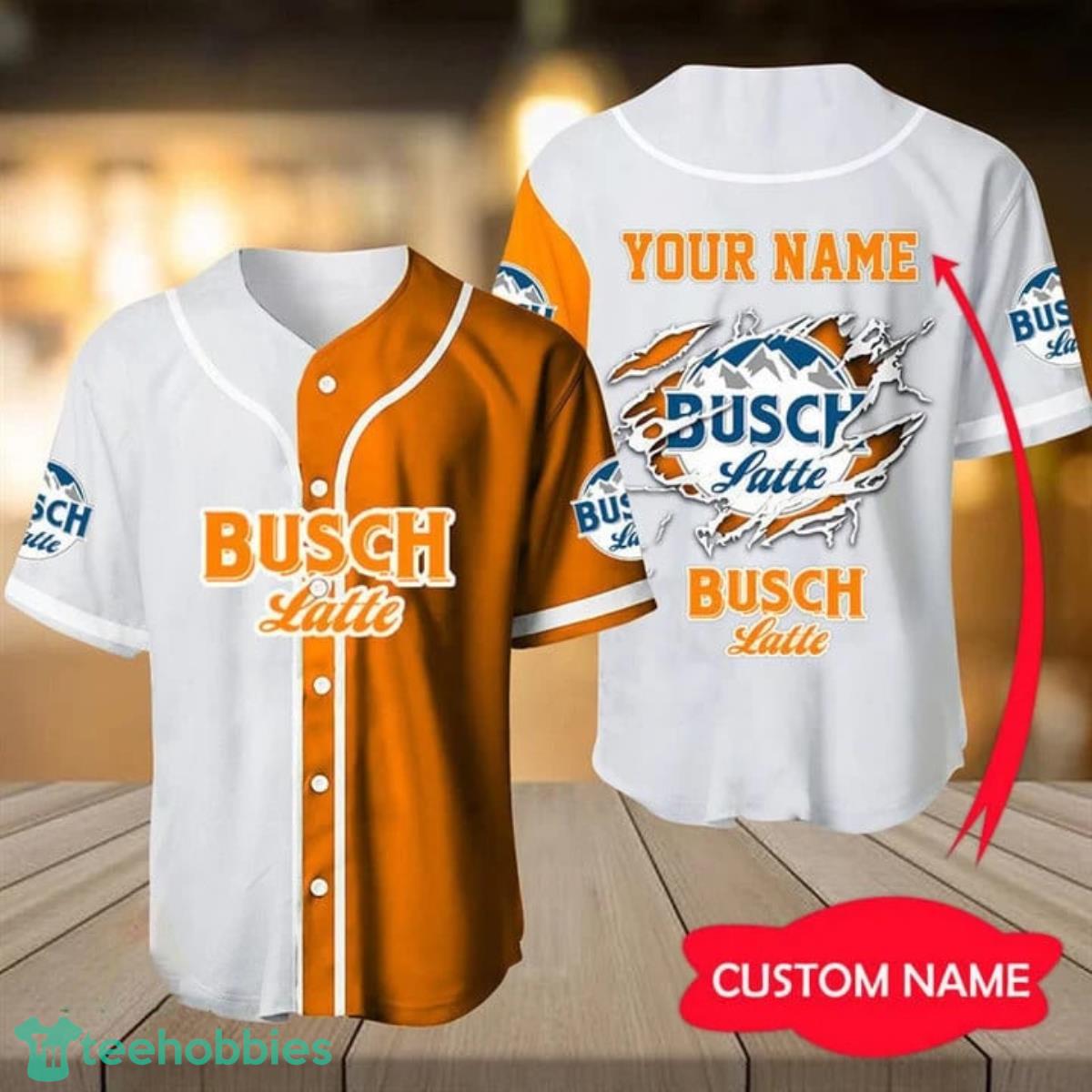 Personalized Busch Latte Baseball Jersey Shirt Product Photo 1