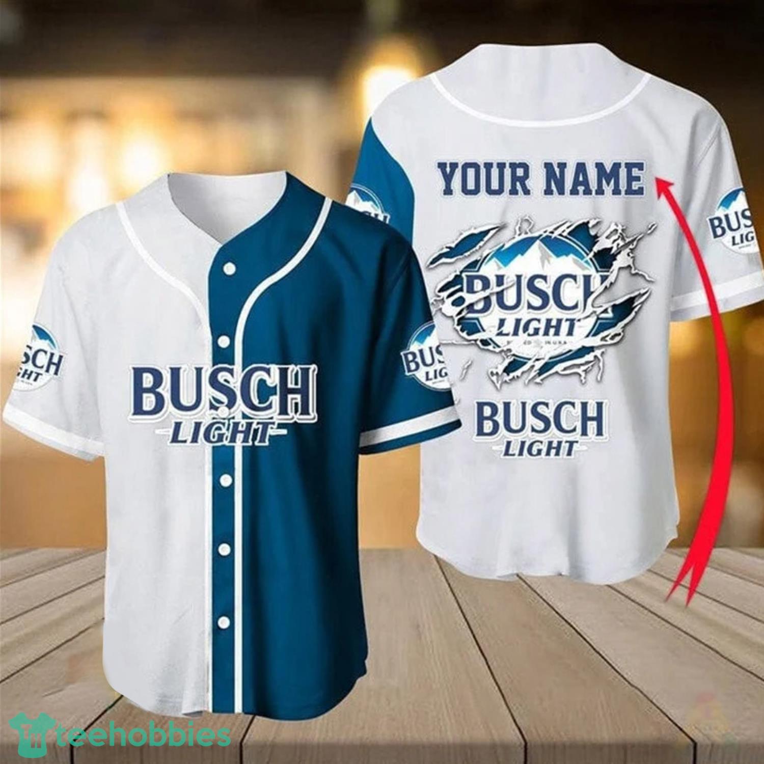 Personalized Busch Light Beer Baseball Jersey Shirt Product Photo 1