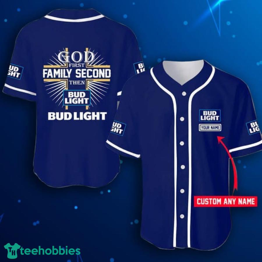 Personalized Easter Sunday Bud Light Baseball Jersey Product Photo 1