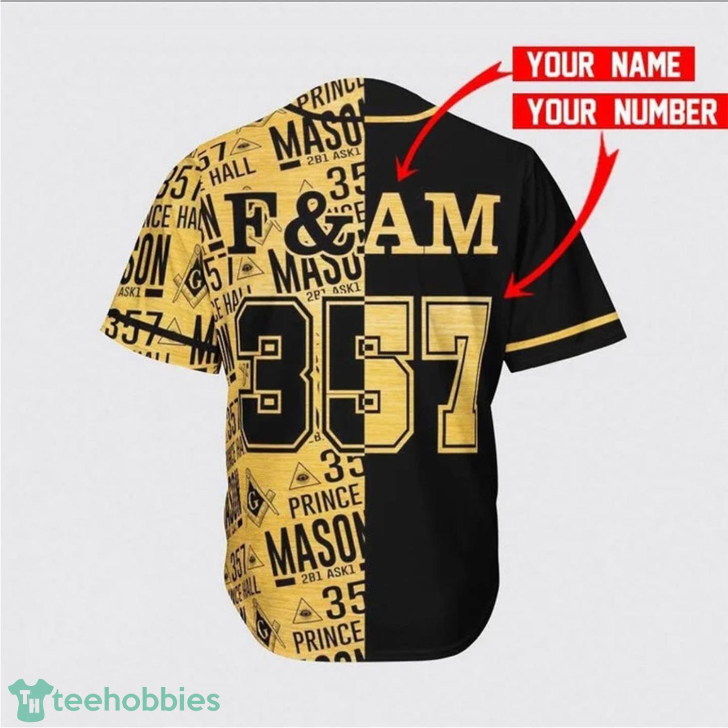 Personalized Prince Hall Free Mason Jersey Shirt Product Photo 2