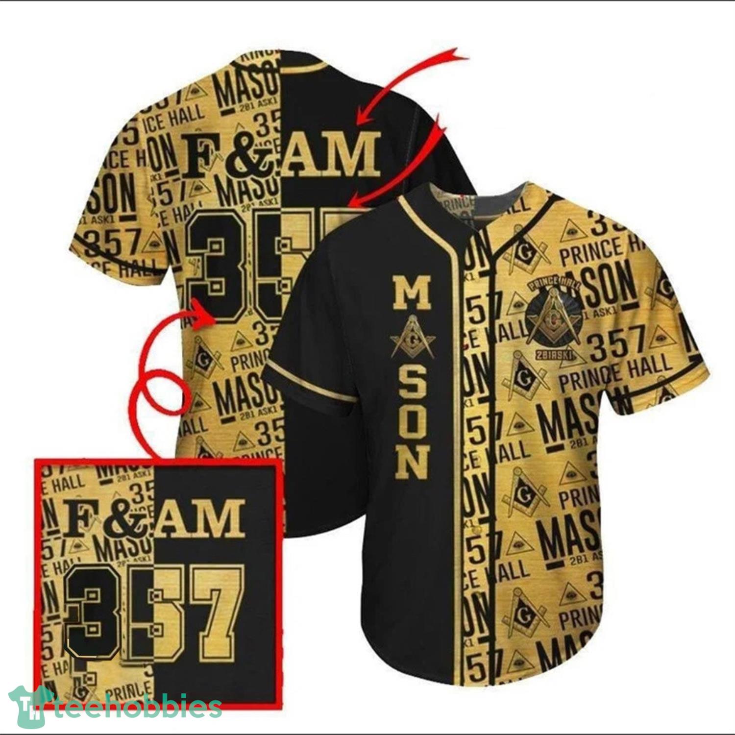 Personalized Prince Hall Free Mason Jersey Shirt Product Photo 1