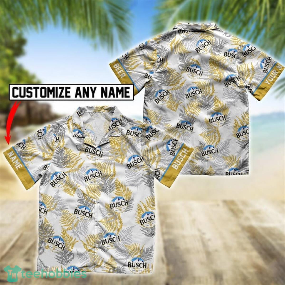 Personalized Tropical Busch Beer Hawaiian Shirt Product Photo 1