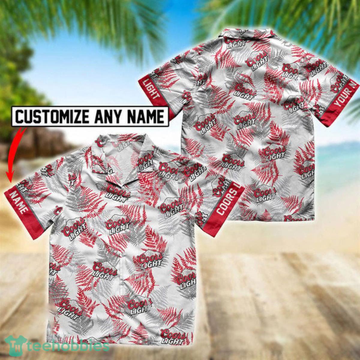 Personalized Tropical Coors Light Hawaiian Shirt Product Photo 1