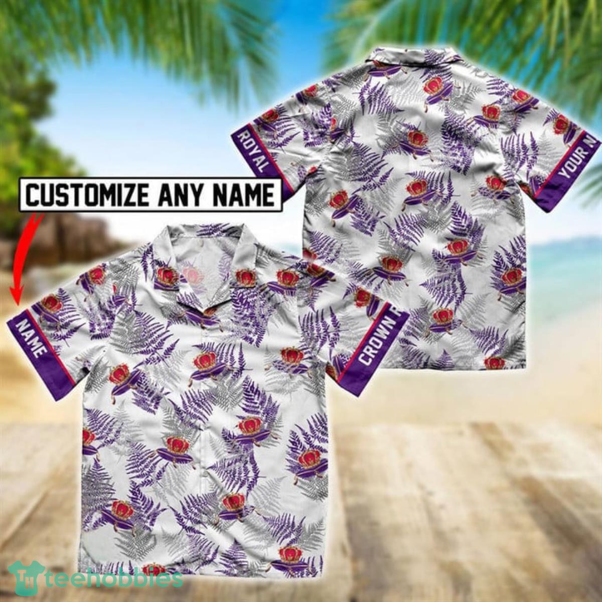 Personalized Tropical Crown Royal Hawaiian Shirt Product Photo 1