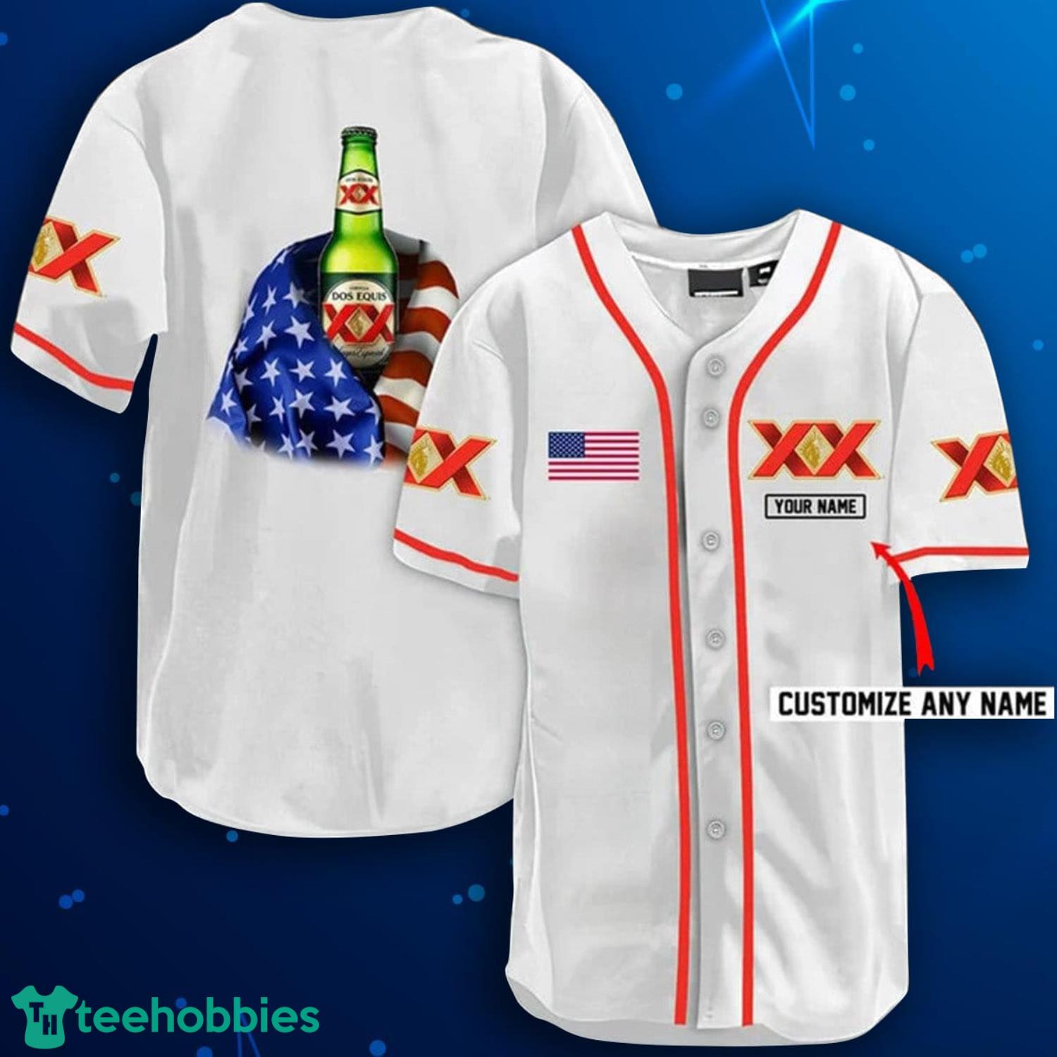 Personalized Vintage USA Flag Dos Equis Jersey Shirt Product Photo 1