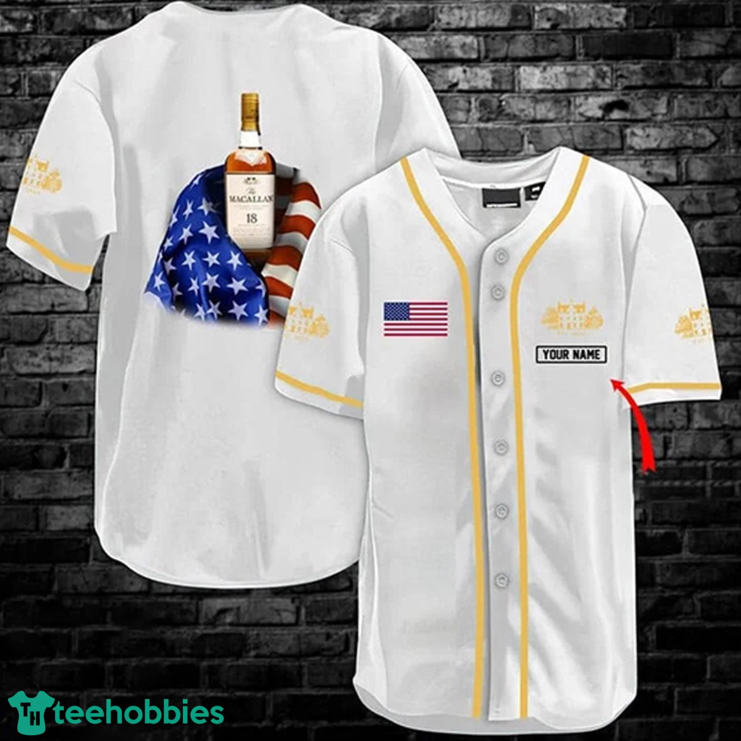 Personalized Vintage USA Flag Macallan Jersey Shirt Product Photo 1