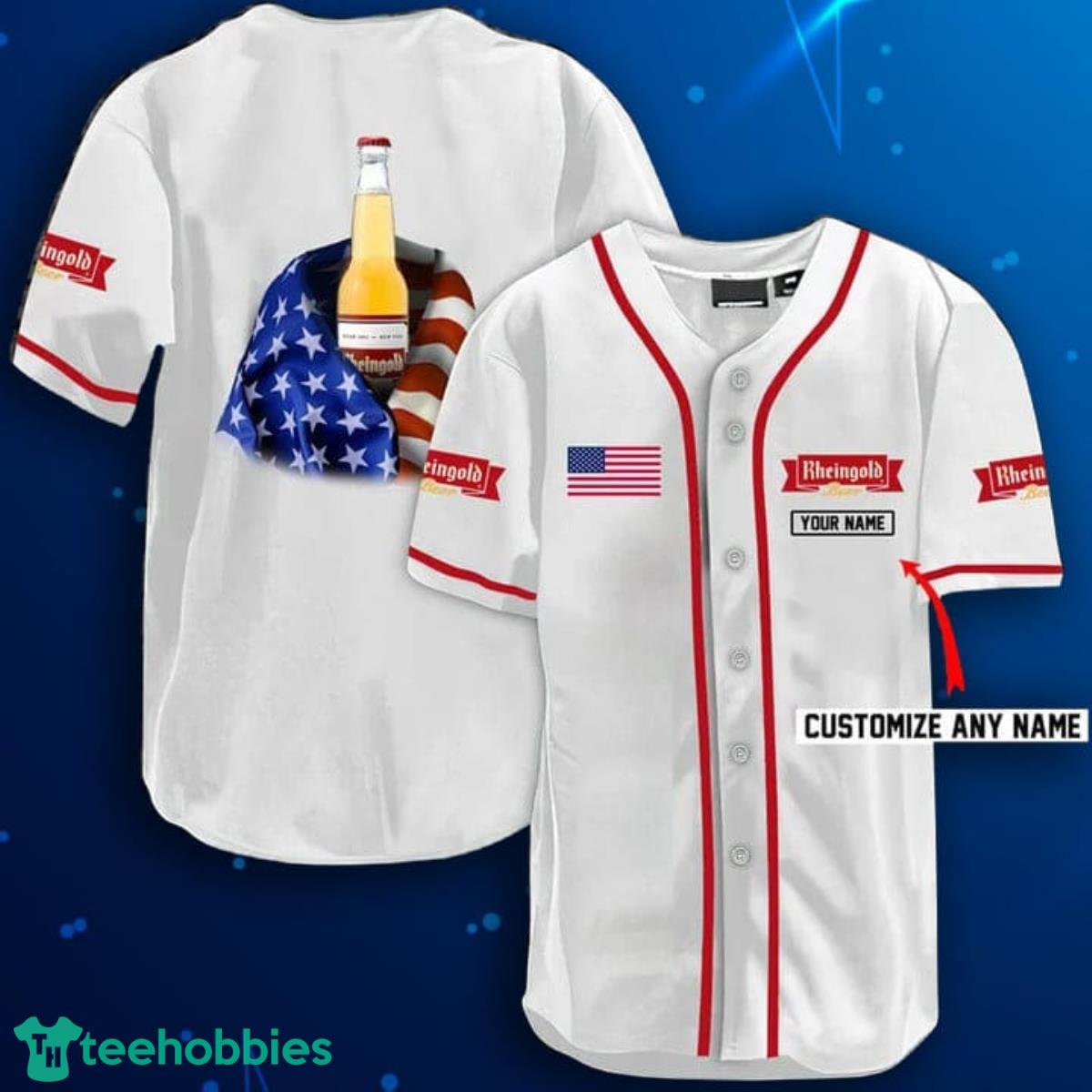 Personalized Vintage USA Flag Rheingold Beer Jersey Shirt Product Photo 1