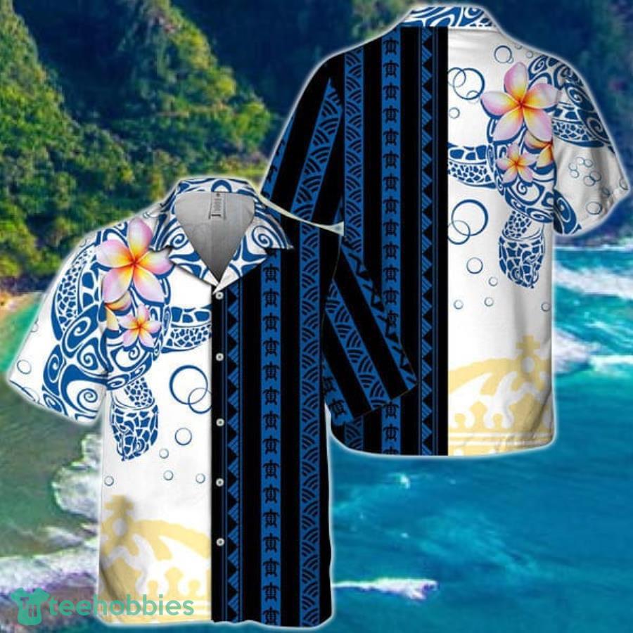 Polynesian Blend Ocean Turtle Corona Extra Hawaiian Shirt For Men And Women Product Photo 1
