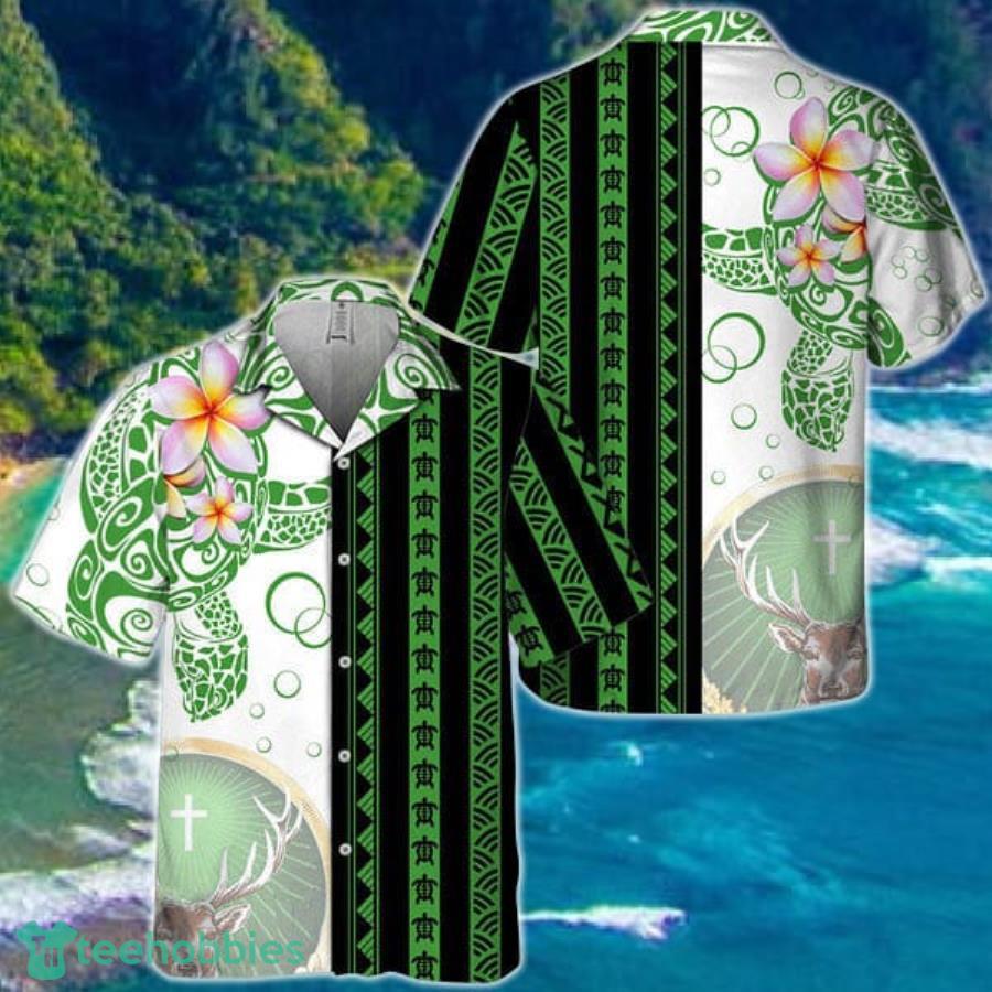 Polynesian Blend Ocean Turtle Jagermeister Hawaiian Shirt For Men And Women Product Photo 1