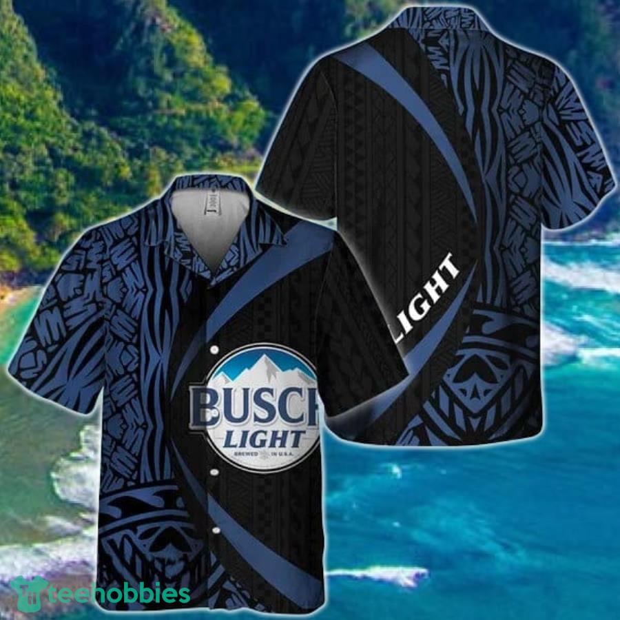 Polynesian Samoan Busch Light Hawaiian Shirt Product Photo 1
