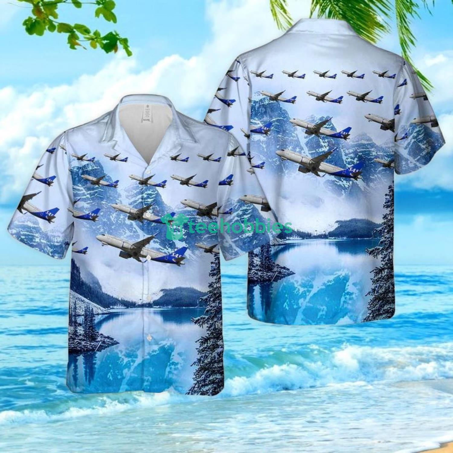 SAS Scandinavian Airlines Airbus A320N SE-ROY Summer Gift Hawaiian Shirt Product Photo 1 SAS Scandinavian Airlines Airbus A320N SE-ROY Summer Gift Hawaiian Shirt Product Photo 1