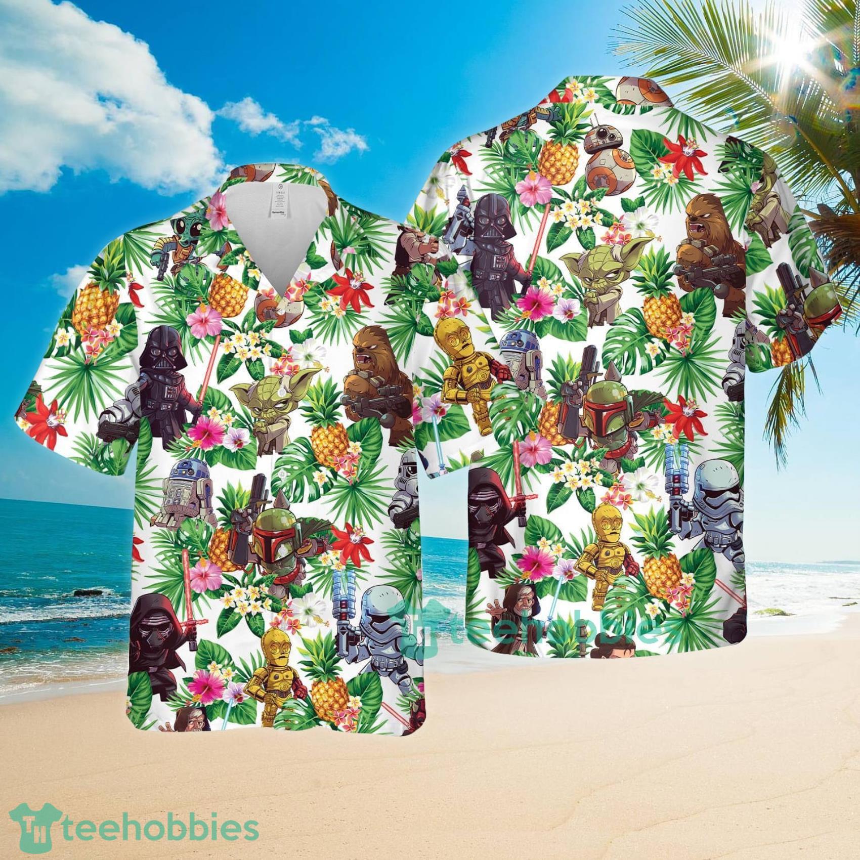 Star Wars Characters Hawaii Pineapple Tropical Flower Combo Hawaiian Shirt And Shorts Product Photo 1