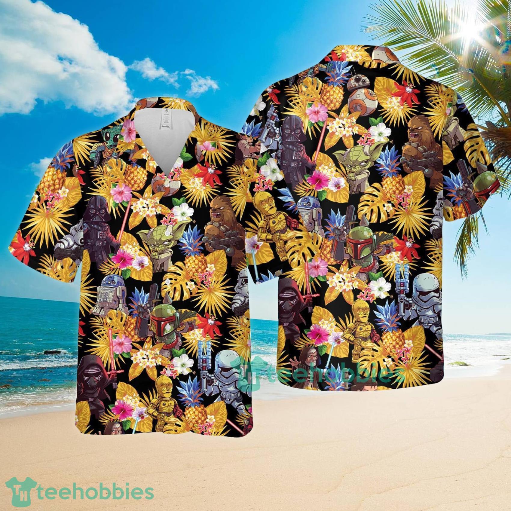 Star Wars Tropical Pineapple Tropical Flower Combo Hawaiian Shirt And Shorts Product Photo 1