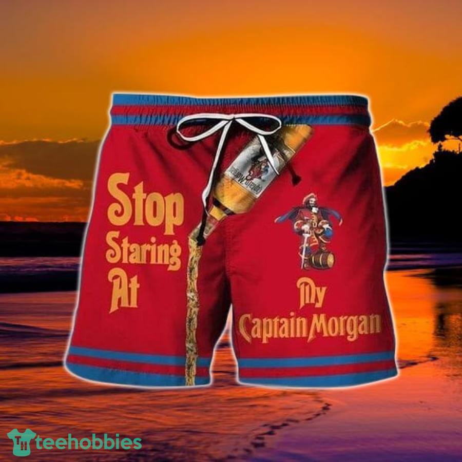 Stop Staring At My Captain Morgan Hawaiian Shorts Product Photo 1