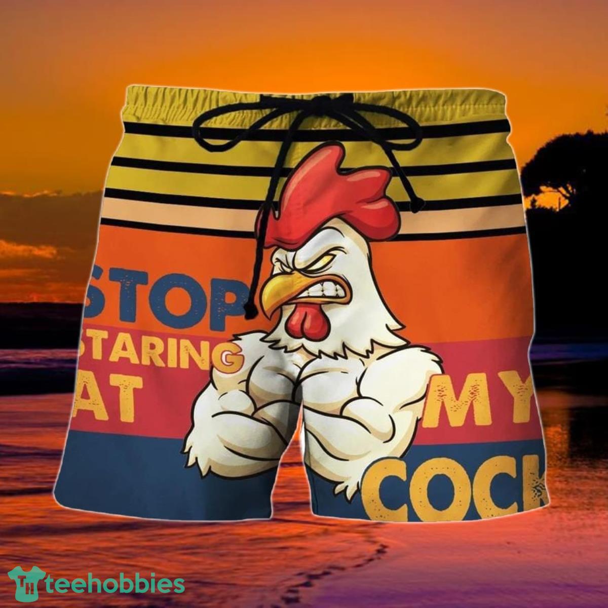 Stop Staring At My Cock Man Shorts, Rooster Man Shorts, Muscle Rooster Man Shorts, Farm Animal Man Shorts, Farm Man Shorts, Shorts Product Photo 1