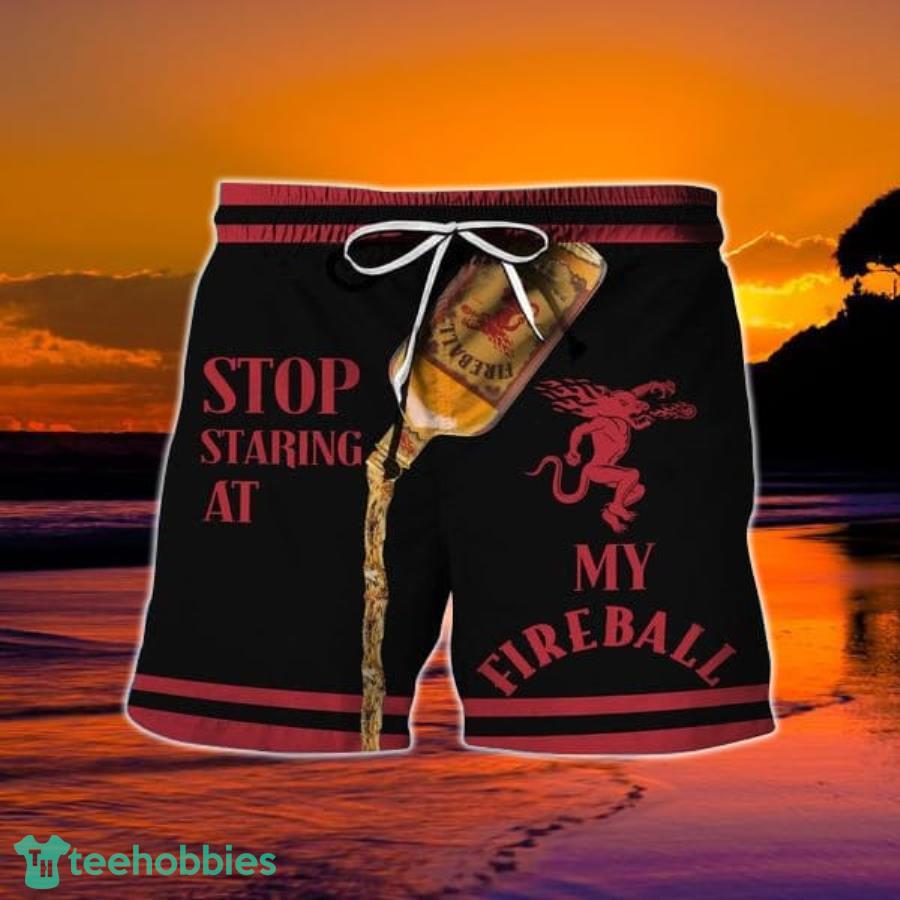 Stop Staring At My Fireball Beer Hawaii Shorts Product Photo 1