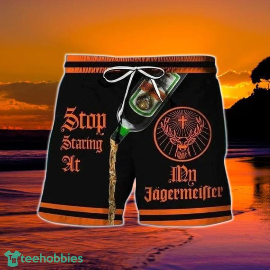 Stop Staring At My Jagermeister Hawaii Shorts Product Photo 1