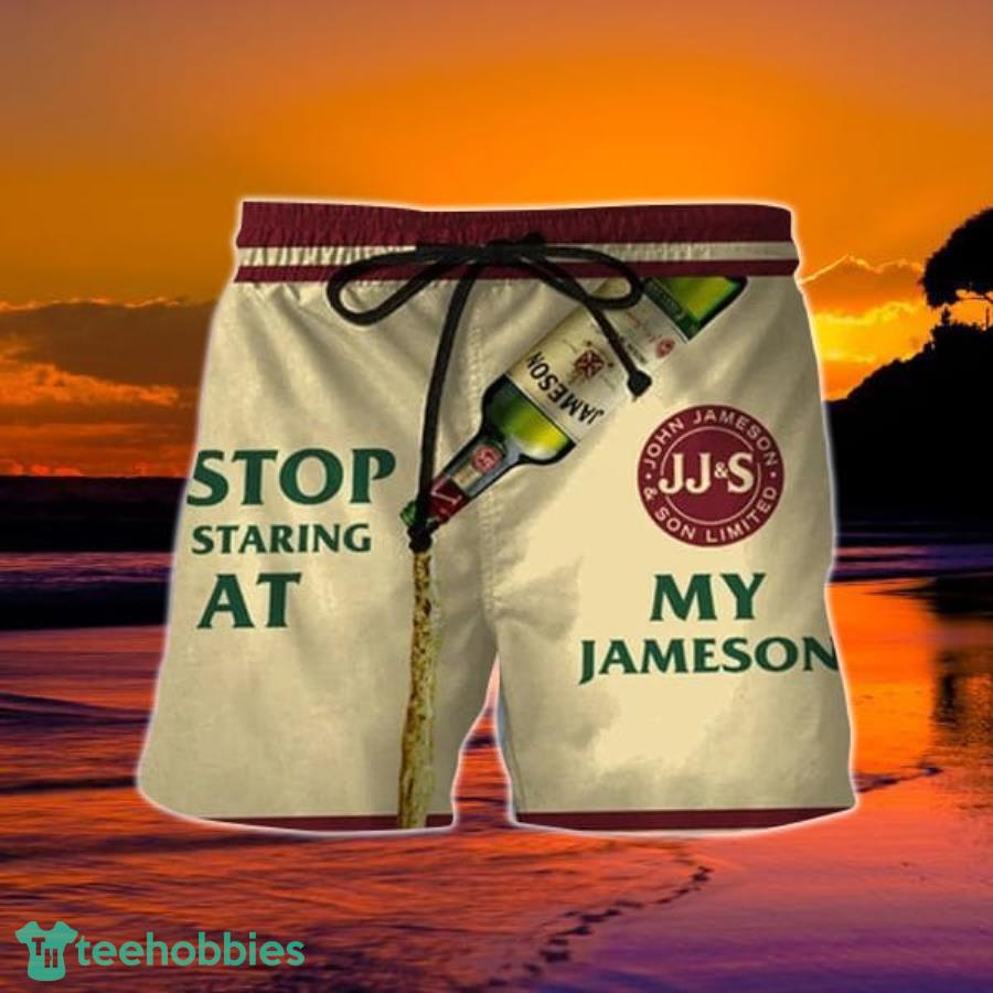 Stop Staring At My Jameson Whiskey Hawaiian Shorts Product Photo 1