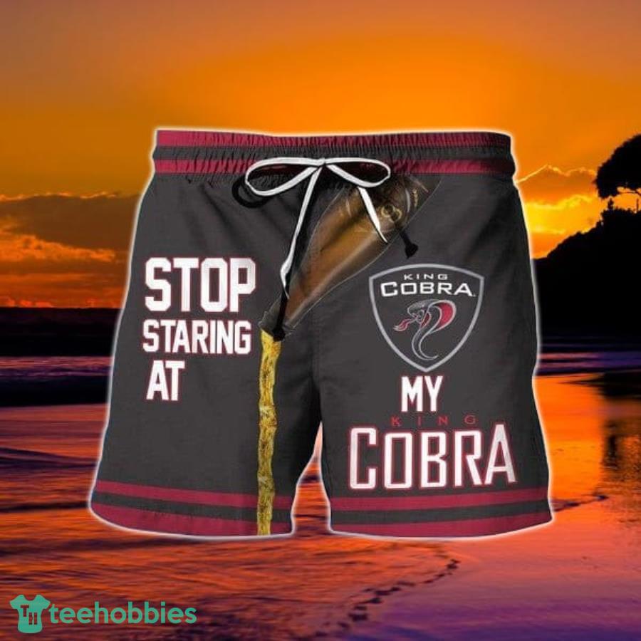 Stop Staring At My King Cobra Beer Hawaii Shorts Product Photo 1