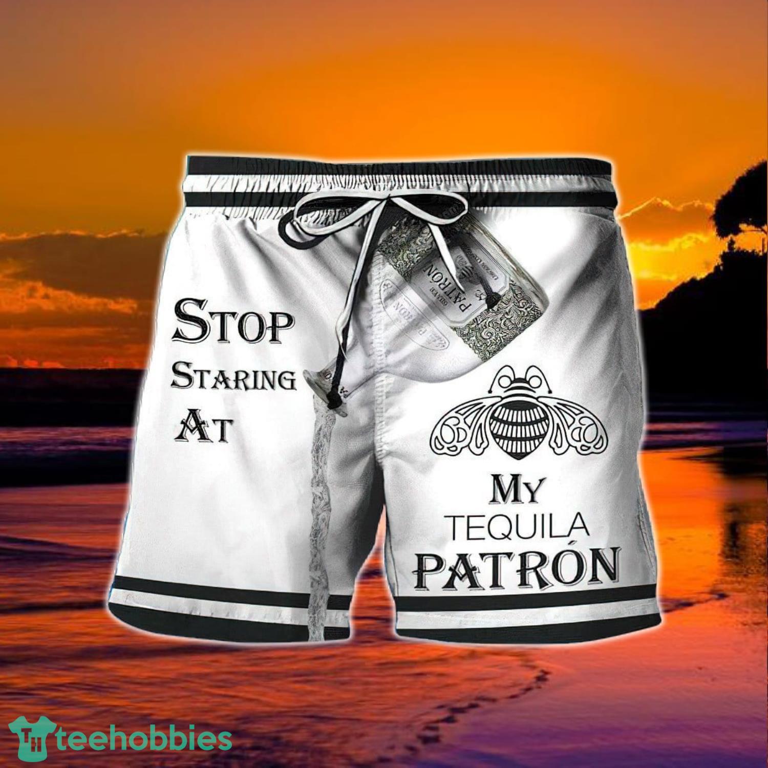 Stop Staring At My Patrón Tequila Hawaii Shorts Product Photo 1