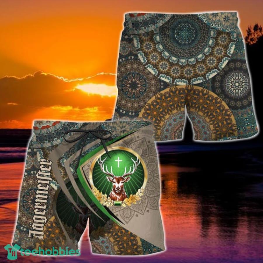 Summer Boho Mandala Jagermeister Hawaiian Shorts Product Photo 1