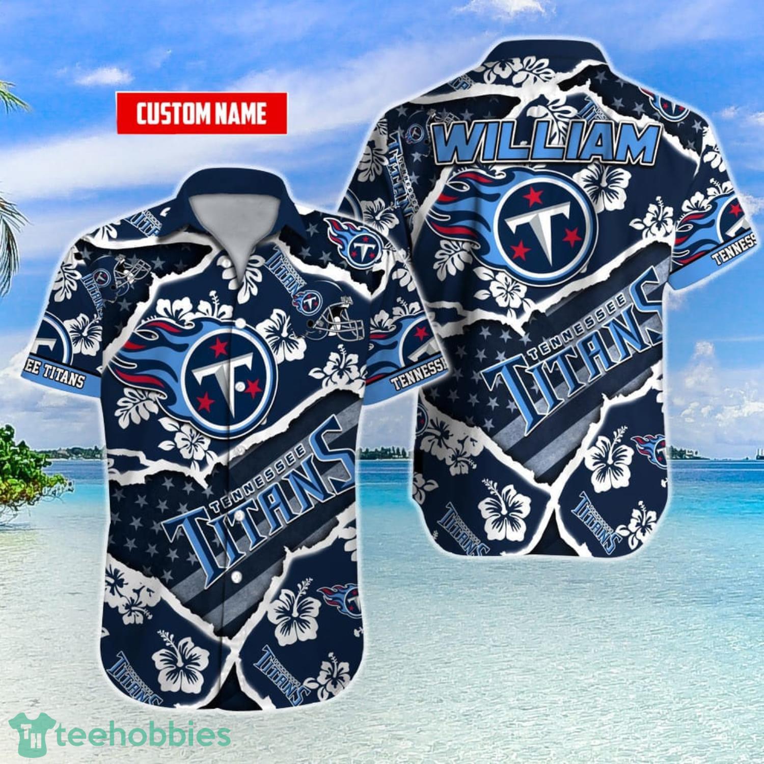 Custom Name For Fans Tennessee Titans Nfl Hawaiian Shirt And Shorts