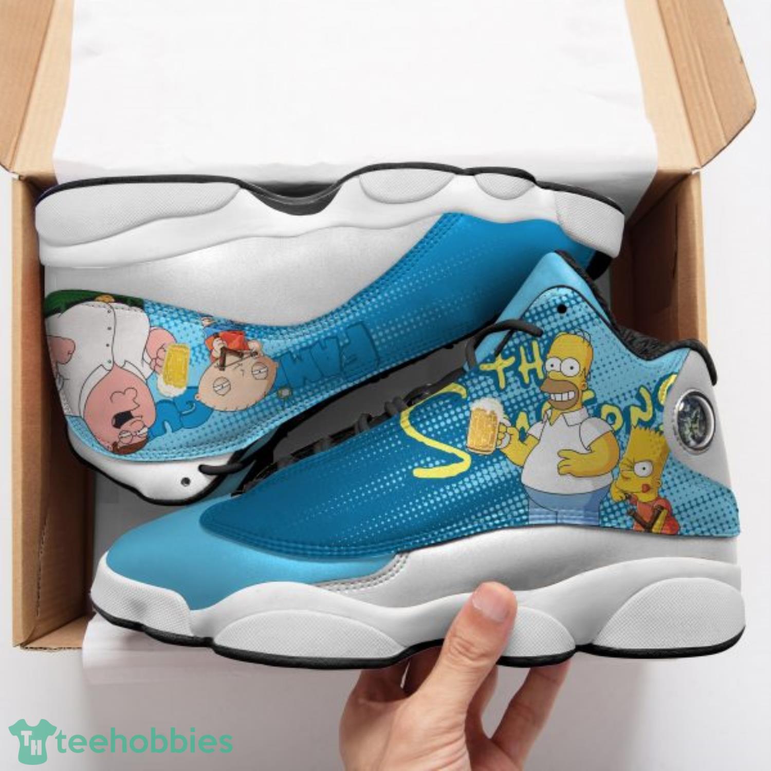 The Simpsons Vs. Family Guy Cartoon Air Jordan 13 Shoes Sneakers Product Photo 1 The Simpsons Vs. Family Guy Cartoon Air Jordan 13 Shoes Sneakers Product Photo 1